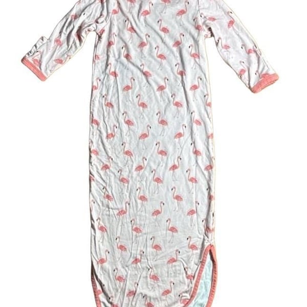 Emerson and Friends Sleep Gown NB Flamingo Bamboo