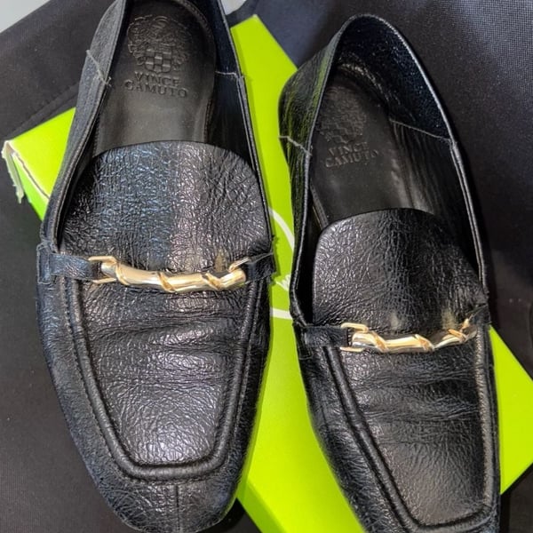 Vince Camuto Black Leather Loafers