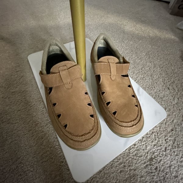 Orthofeet Serene Brown Leather T-Strap Orthopedic Shoes