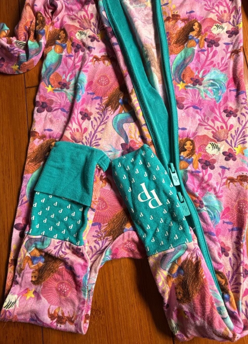 Posh Peanut Disney The Little Mermaid Footie Romper 6