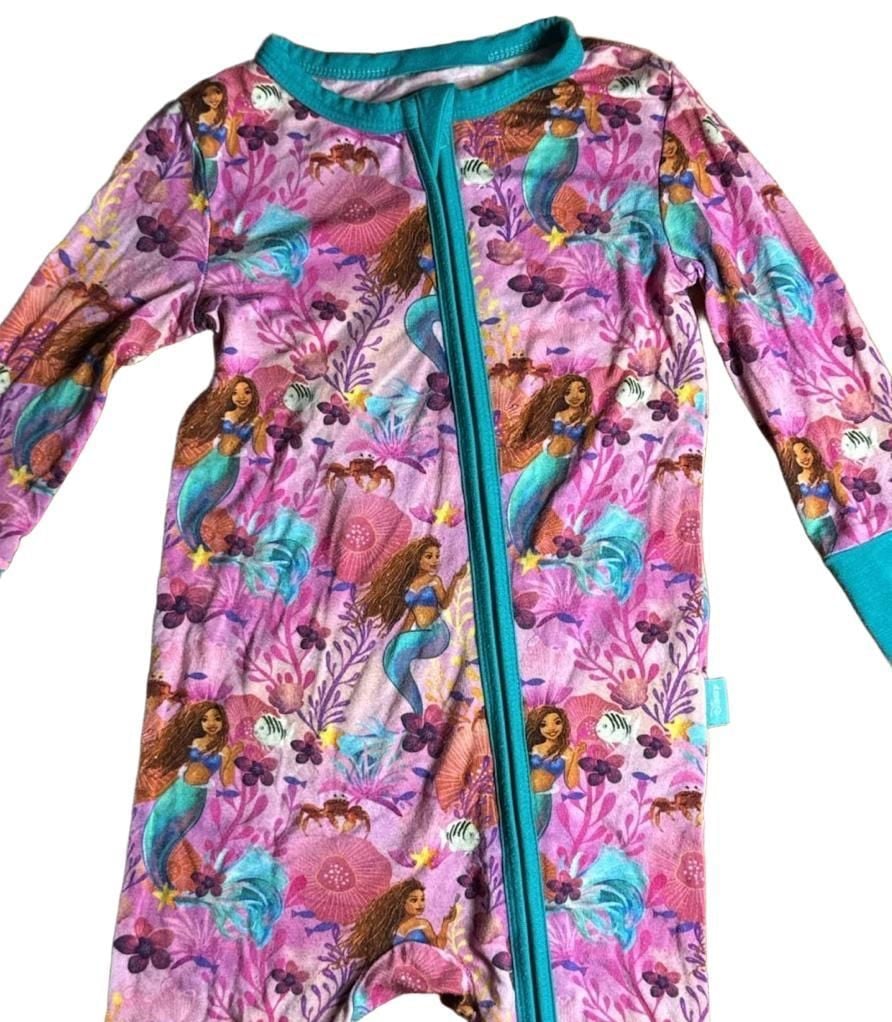 Posh Peanut Disney The Little Mermaid Footie Romper 3