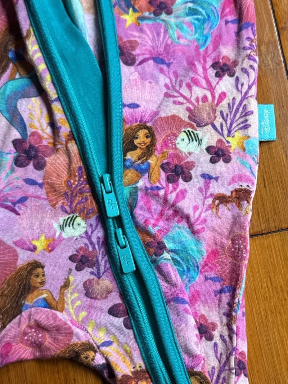 Posh Peanut Disney The Little Mermaid Footie Romper 5