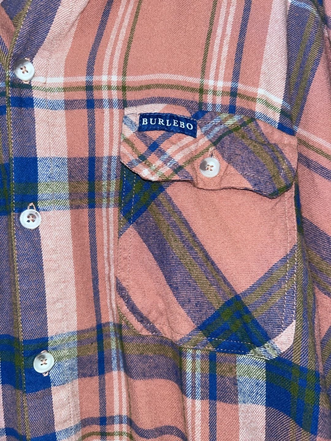 Burlebo Plaid Flannel Button Down Shirt Size 2XL 3