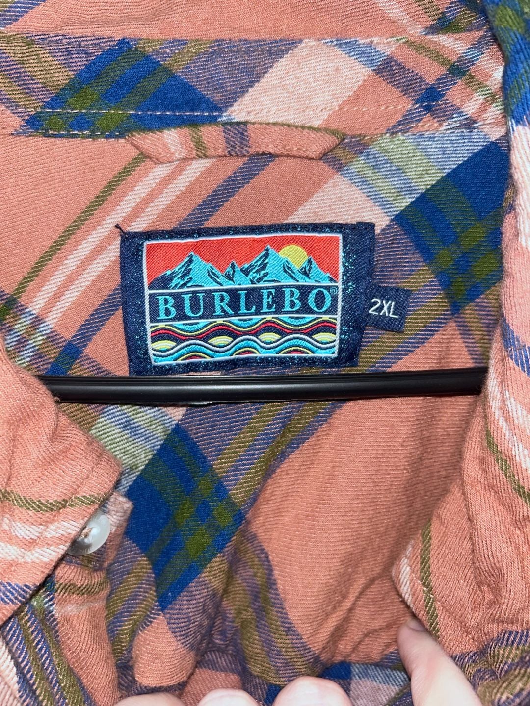Burlebo Plaid Flannel Button Down Shirt Size 2XL 4