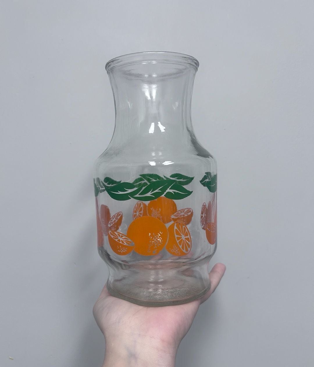 Anchor Hocking Orange Juice Glass Carafe Vintage 1950s 2