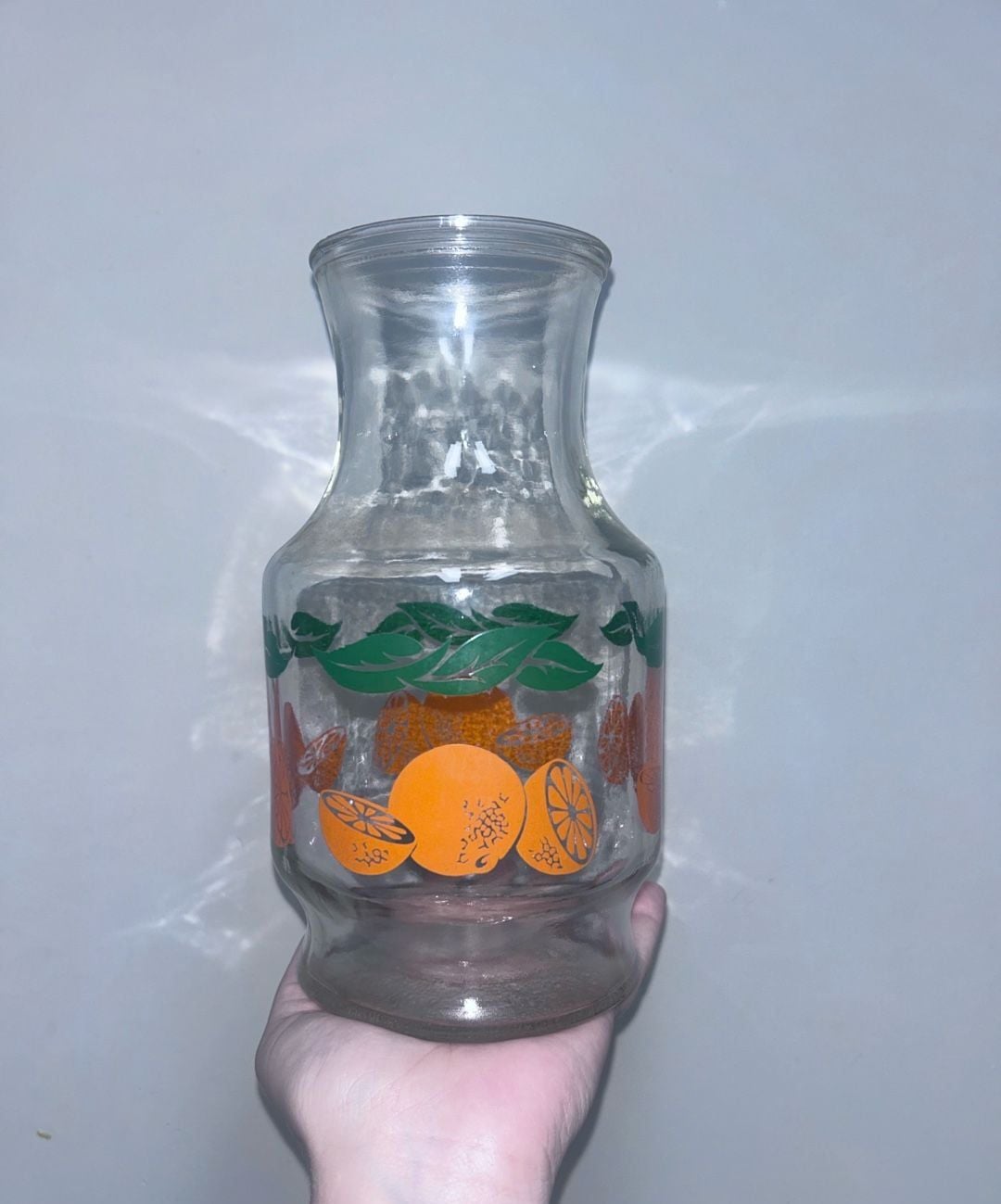 Anchor Hocking Orange Juice Glass Carafe Vintage 1950s 3