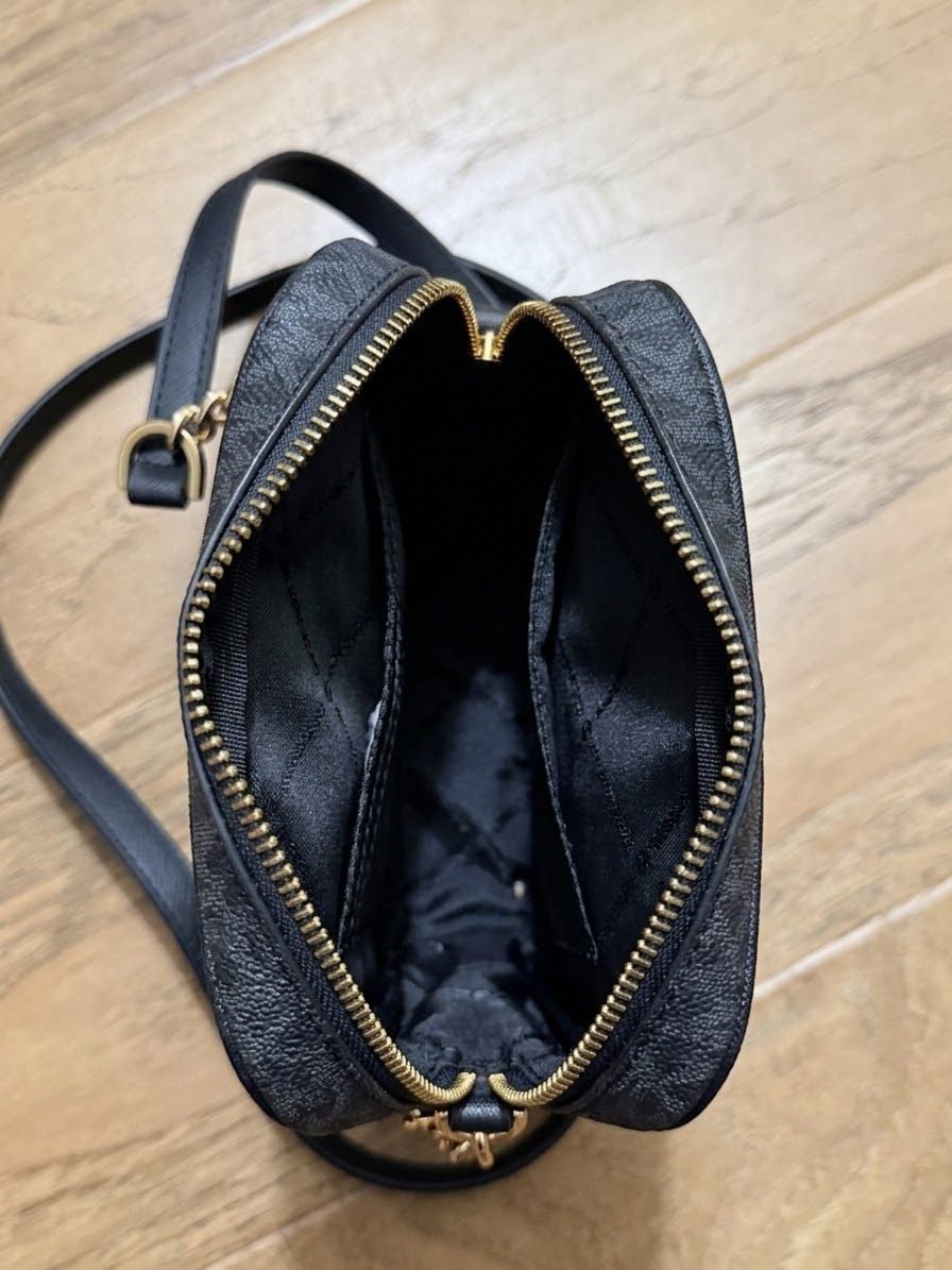 Michael Kors Jet Set Travel MD North South Chain Crossbody Flight Bag Black 7