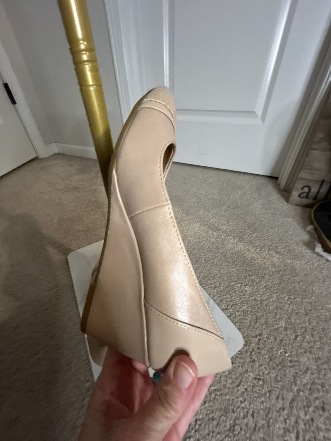 Abella Wedge Shoes Beige 8