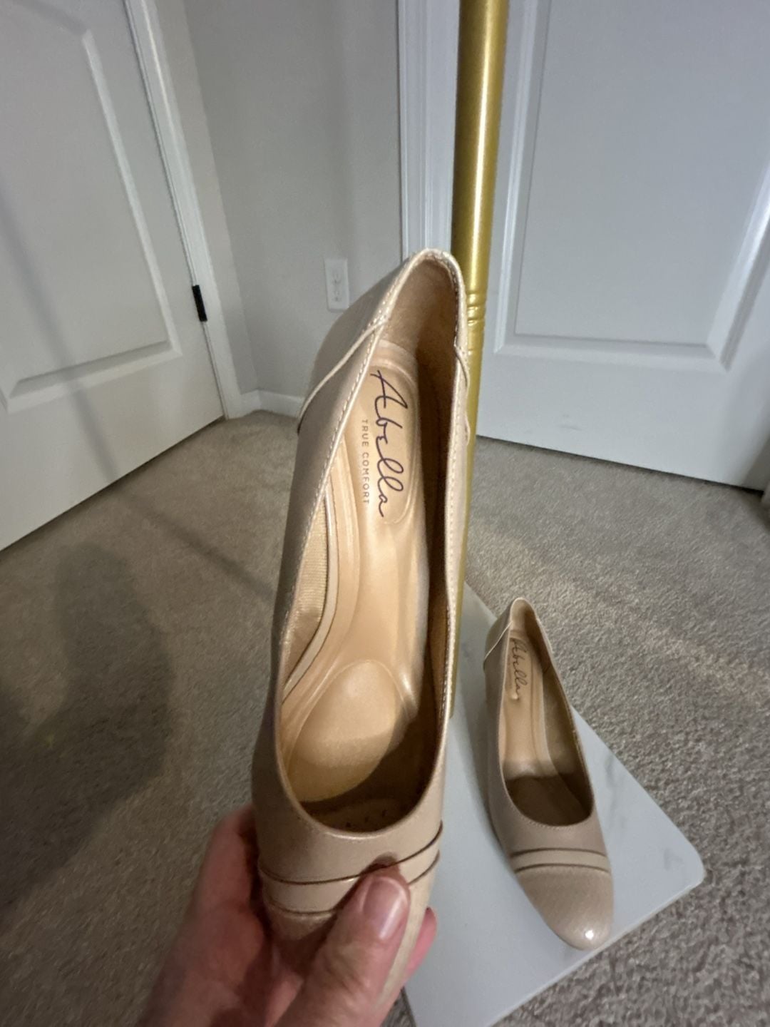 Abella Wedge Shoes Beige 11