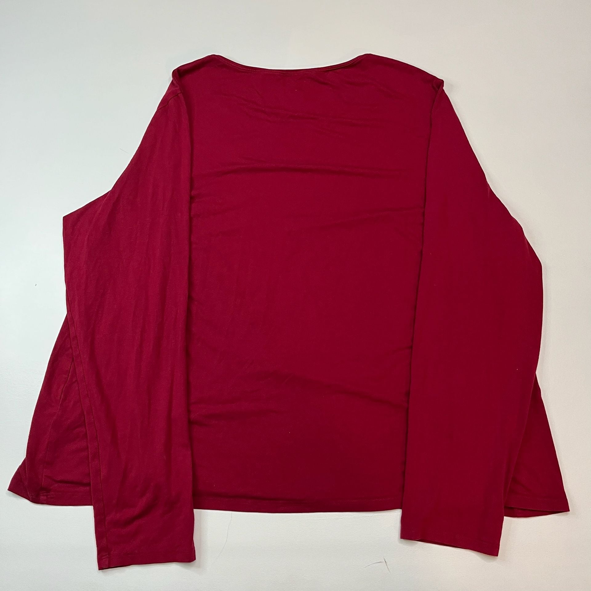 Eileen Fisher Woman T-Shirt Size 2X Red Scoop Neck Short Sleeve 10