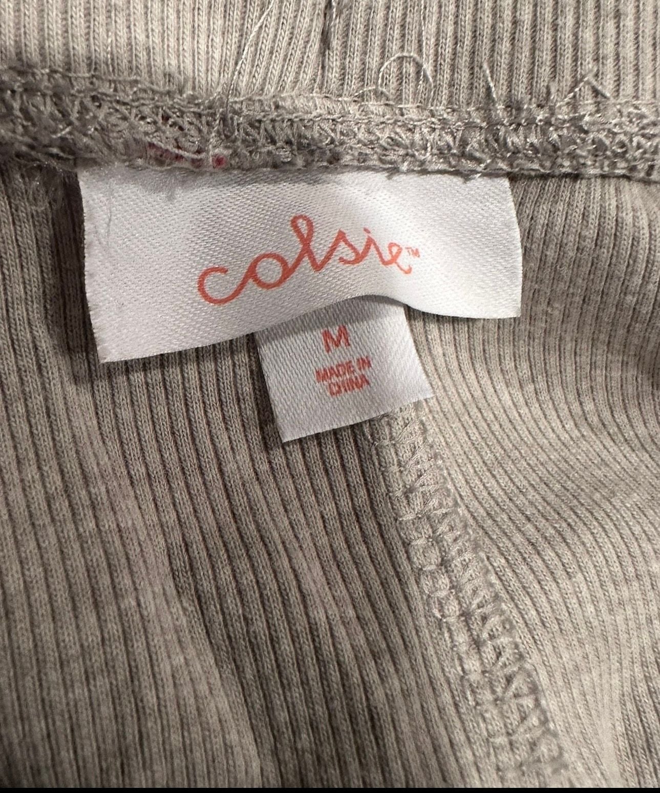 Colsie Heart Pajama Set Size M Gray Red Crop Tank Shorts 4