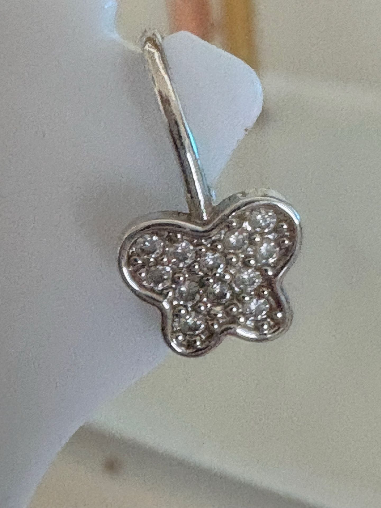 Charmsy Butterfly Rhodium Plated Leverback Earrings -New in box 8