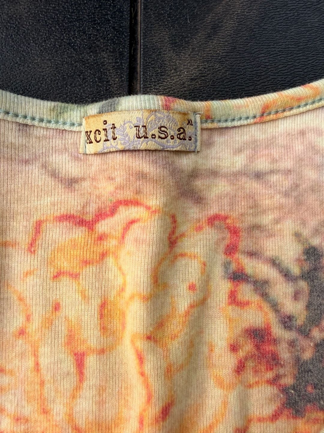 Xcit U.S.A. Floral Bling T-Shirt Size XL Vintage Y2K 3