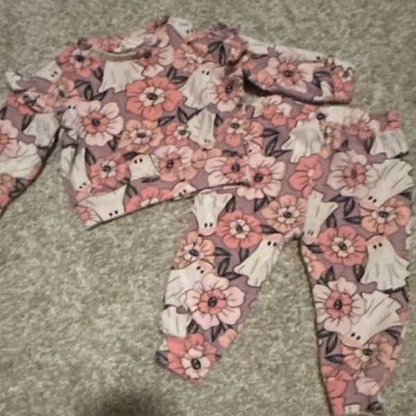 Jessica Simpson Outfit Set Size 12M Pink Ghost Floral