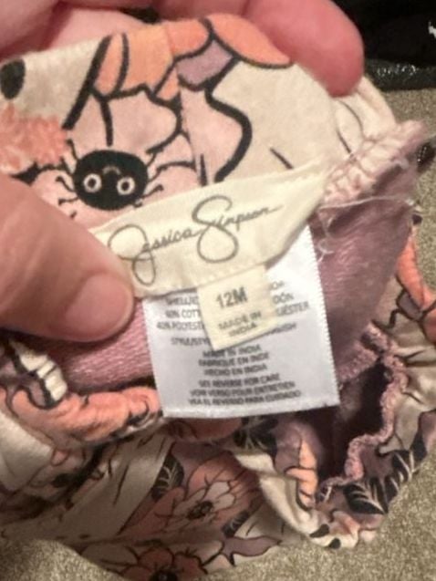 Jessica Simpson Outfit Set Size 12M Pink Ghost Floral 4
