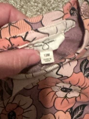 Jessica Simpson Outfit Set Size 12M Pink Ghost Floral 3