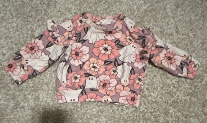 Jessica Simpson Outfit Set Size 12M Pink Ghost Floral 5