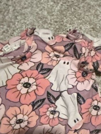 Jessica Simpson Outfit Set Size 12M Pink Ghost Floral 7
