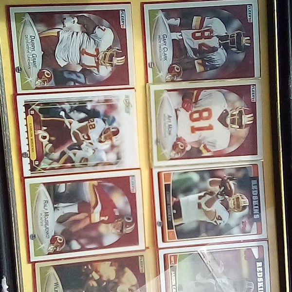 Washington Redskins Fleer Football Cards Framed Display Collection