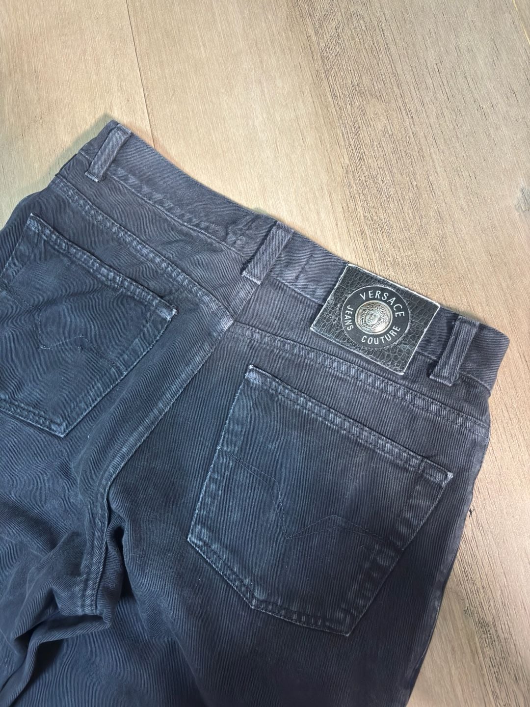 Vintage Versace Jeans Couture Jeans Size 30 Black Denim 8