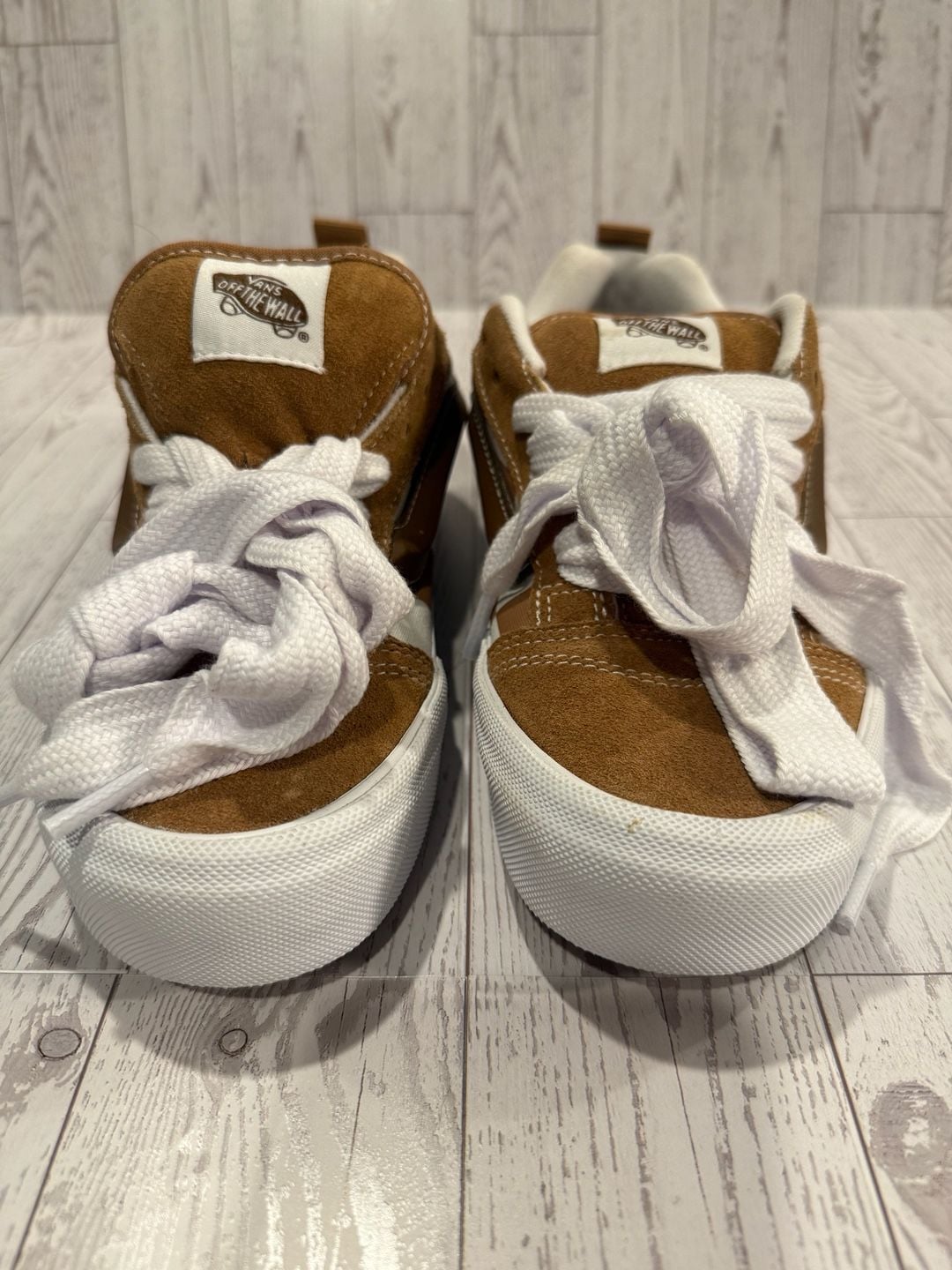 Vans Knu Skool Size Men's 6.0 / Women's 7.5 Brown Checkerboard 2