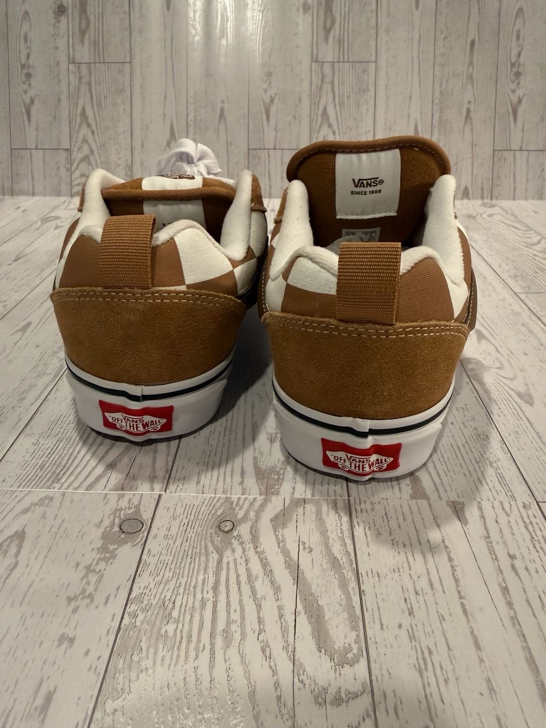 Vans Knu Skool Size Men's 6.0 / Women's 7.5 Brown Checkerboard 4