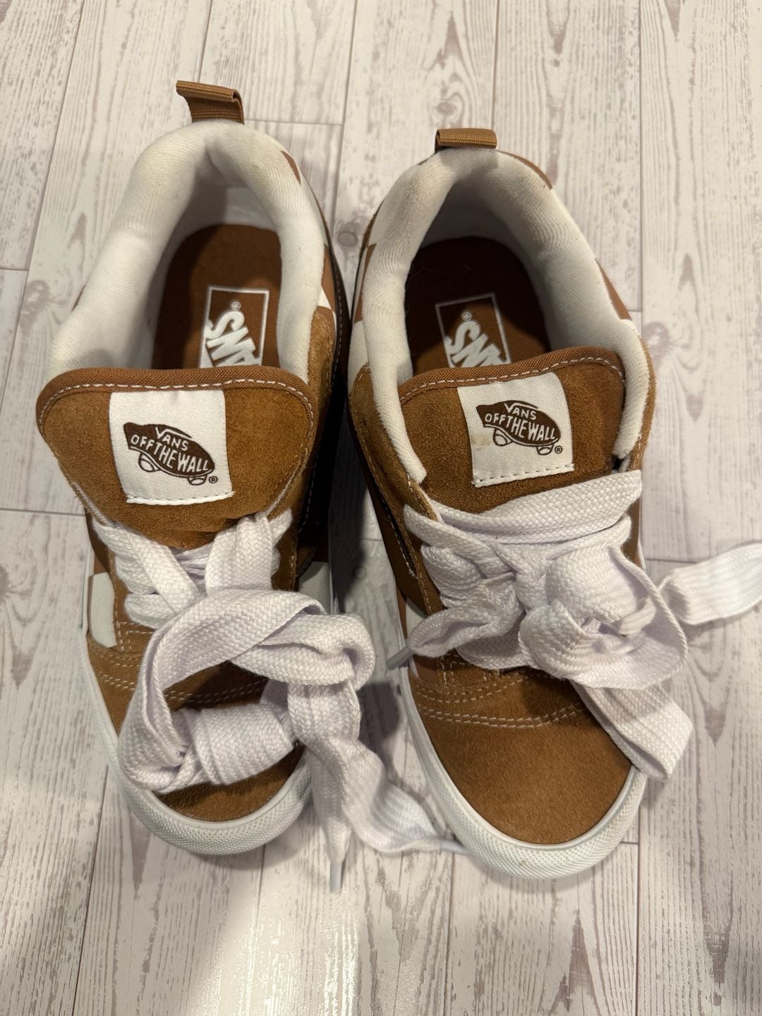 Vans Knu Skool Size Men's 6.0 / Women's 7.5 Brown Checkerboard 6