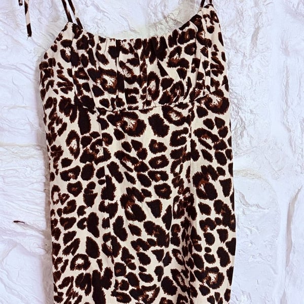 Monteau Los Angeles Leopard Print Mini Dress Size S