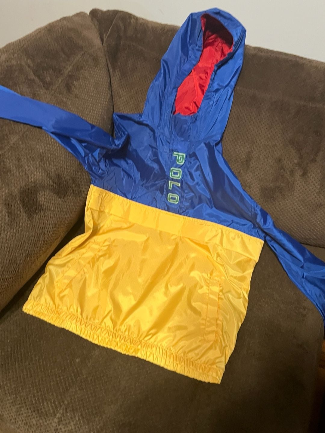 Polo Ralph Lauren Windbreaker Jacket Size L (14-16) Blue Yellow Red 8