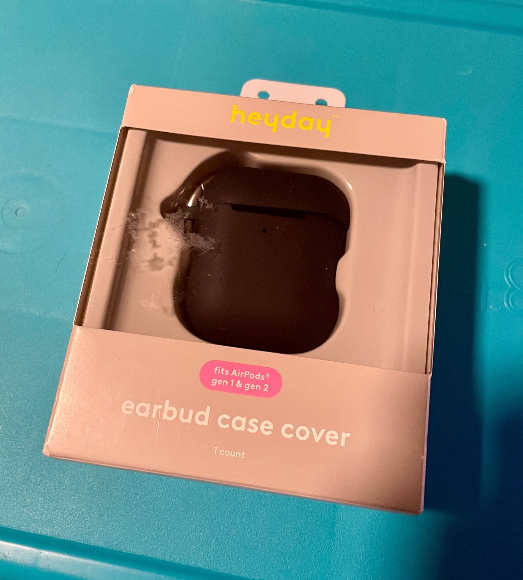 heyday Earbud Case Cover Black Fits AirPods Gen 1 & Gen 2 1