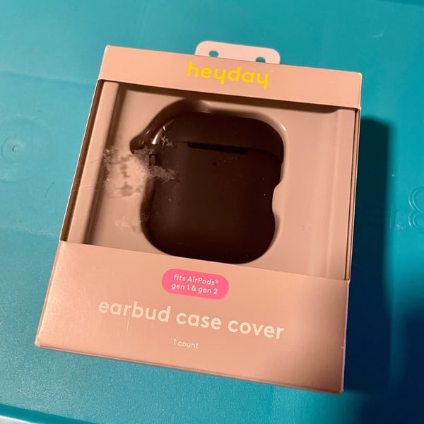 heyday Earbud Case Cover Black Fits AirPods Gen 1 & Gen 2