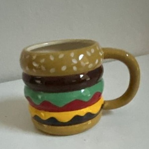 Quirky Hamburger Shaped Ceramic Coffee Mug