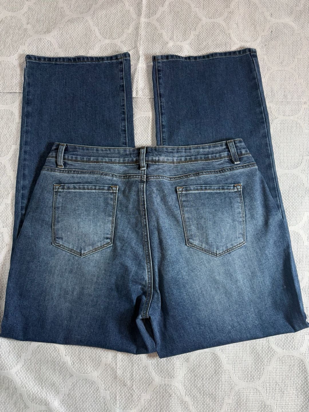Flamingals Mid Rise Straight Leg Jeans Size 2XL Dark Blue Denim 3