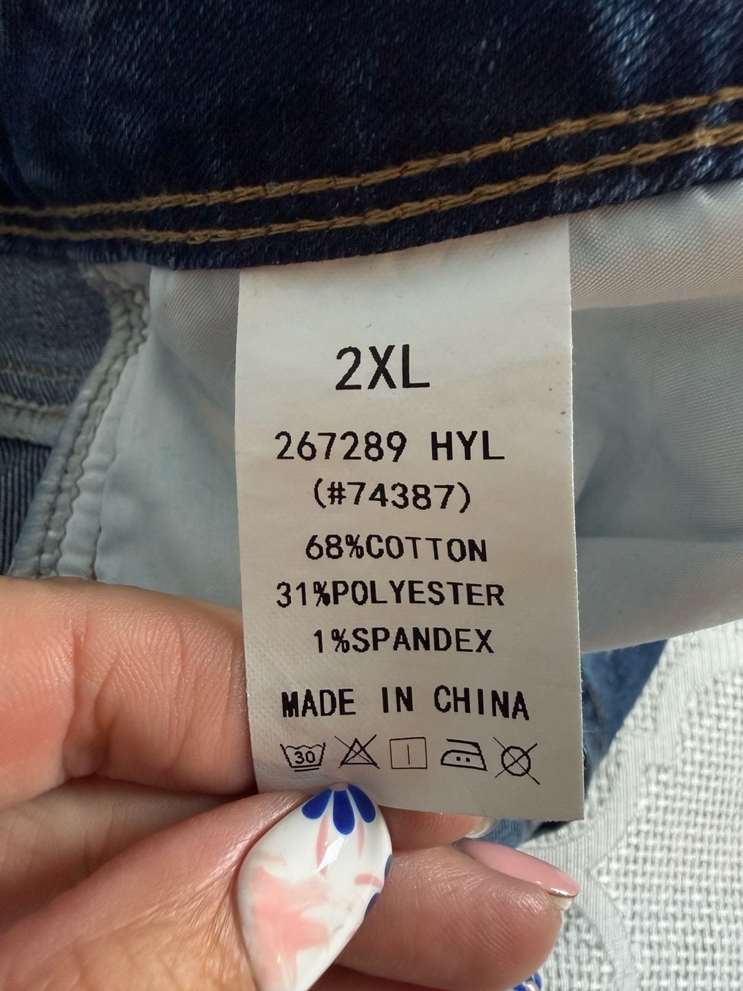 Flamingals Mid Rise Straight Leg Jeans Size 2XL Dark Blue Denim 7