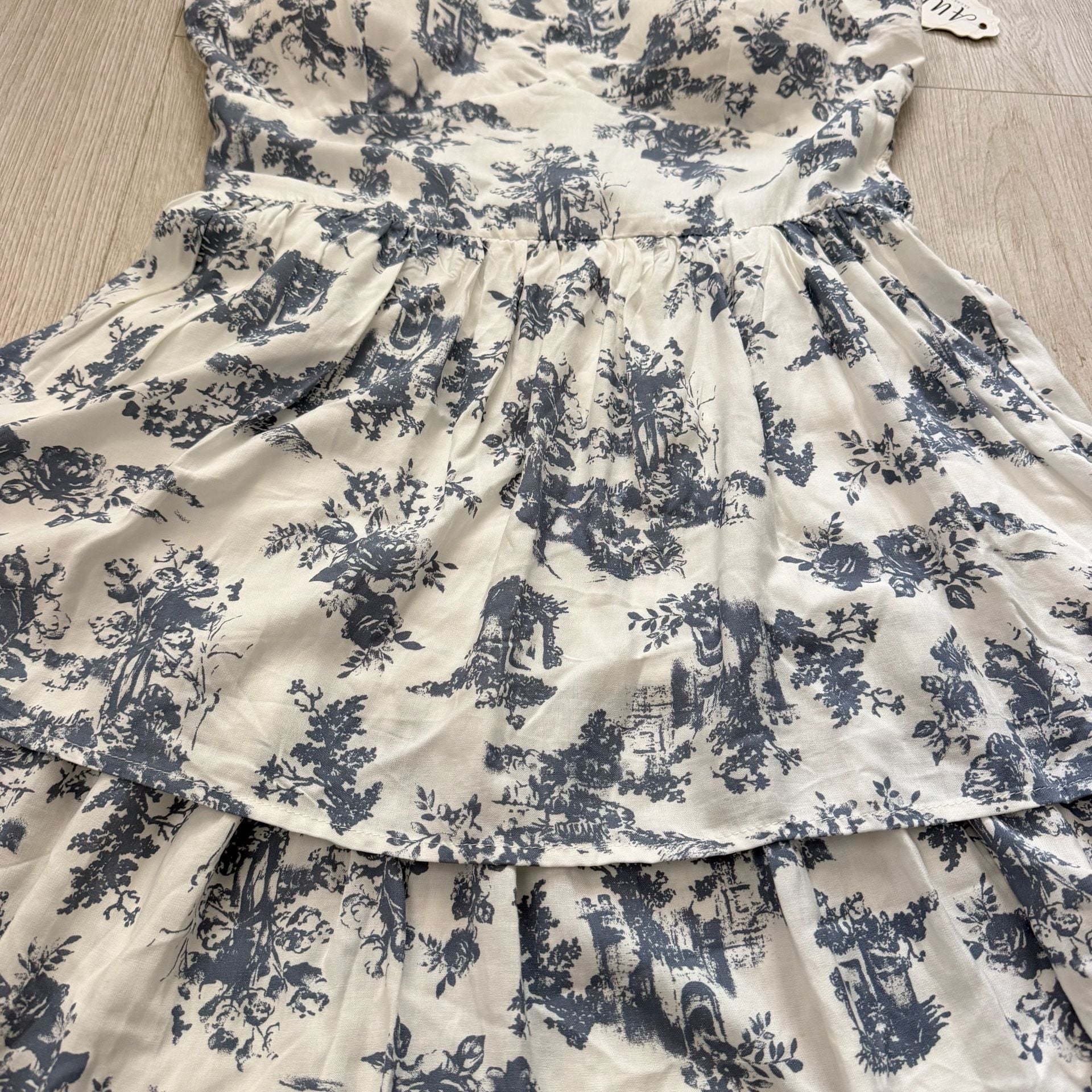 A.U.W. Toile De Jouy Layered Dress 6