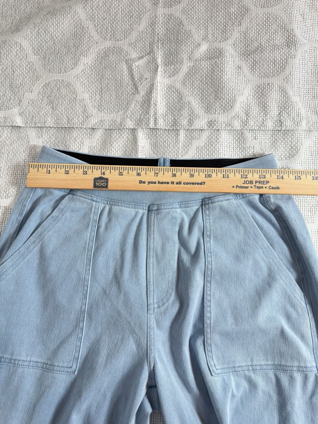 Halara Women's Flex High Rise Straight Leg Casual Cargo Jeans Light Blue 9