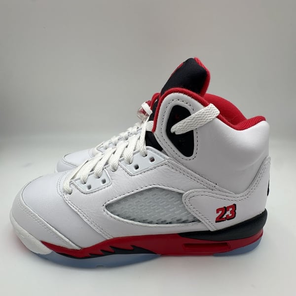 Jordan Air Jordan 5 Retro Fire Red Black Tongue GS 3.5 Y