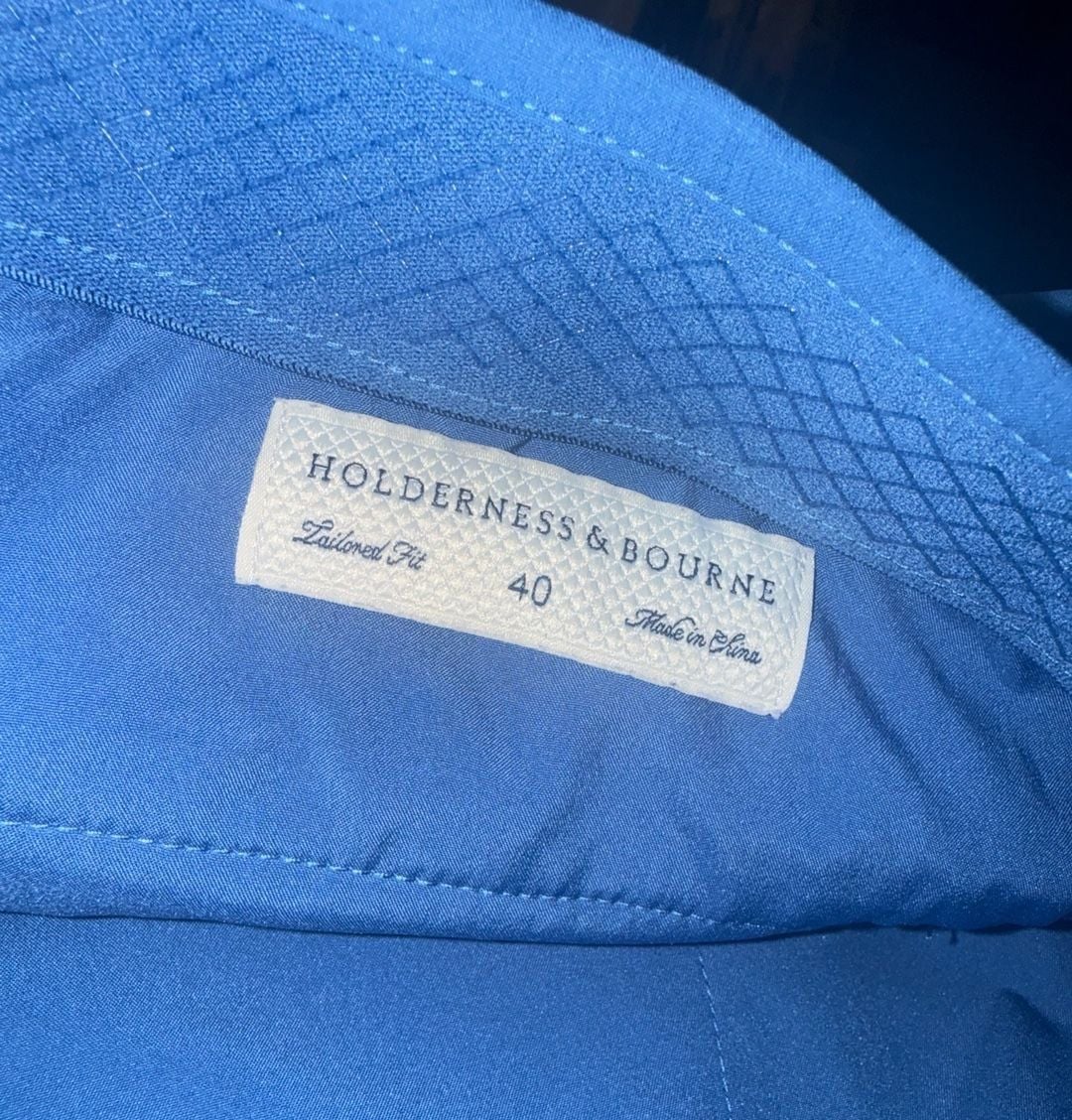 Holderness & Bourne Performance Shorts Size 40 Blue Tailored Fit 7