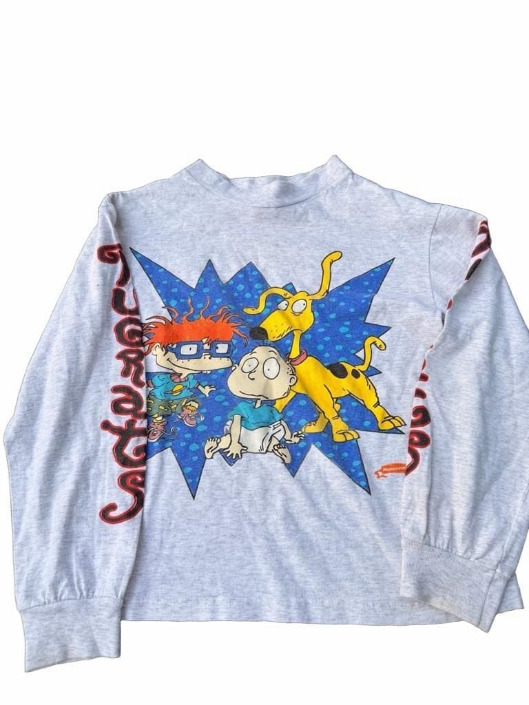 Rugrats Long Sleeve T-Shirt Size M White Graphic 1996 2