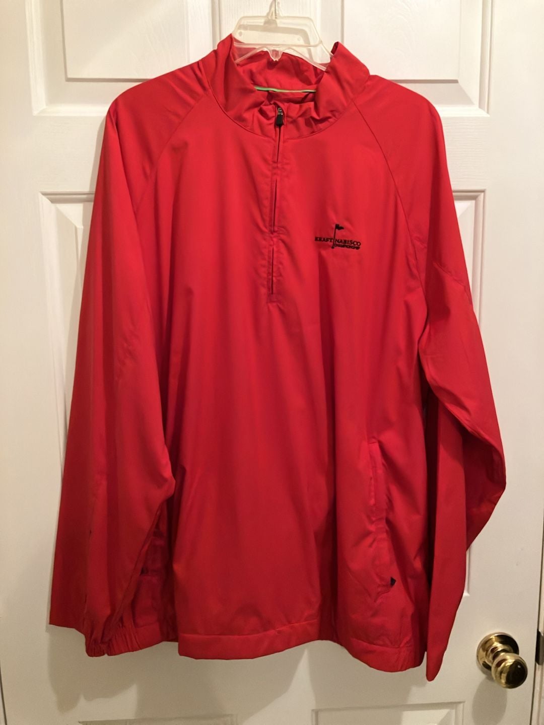 Adidas ClimaProof Half-Zip Pullover Jacket XL Red Kraft Nabisco Championship 2