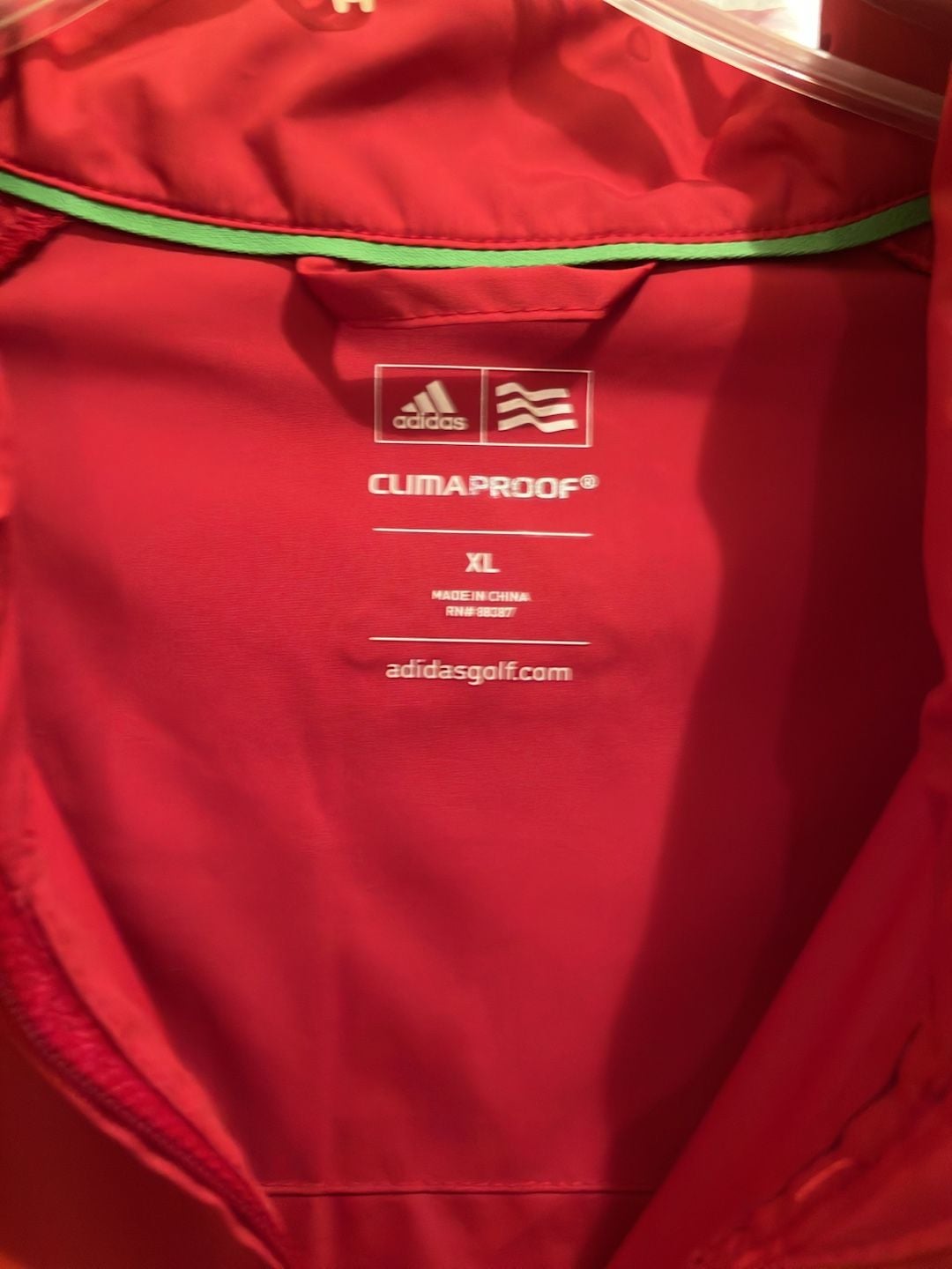 Adidas ClimaProof Half-Zip Pullover Jacket XL Red Kraft Nabisco Championship 4