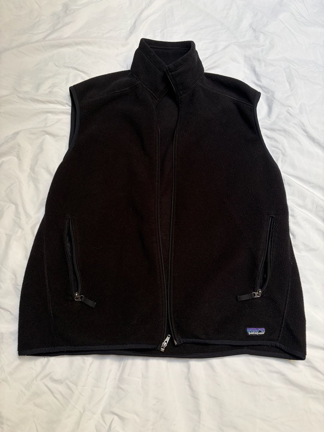 Patagonia Synchilla Vest Size XL Black Fleece Full Zip 2
