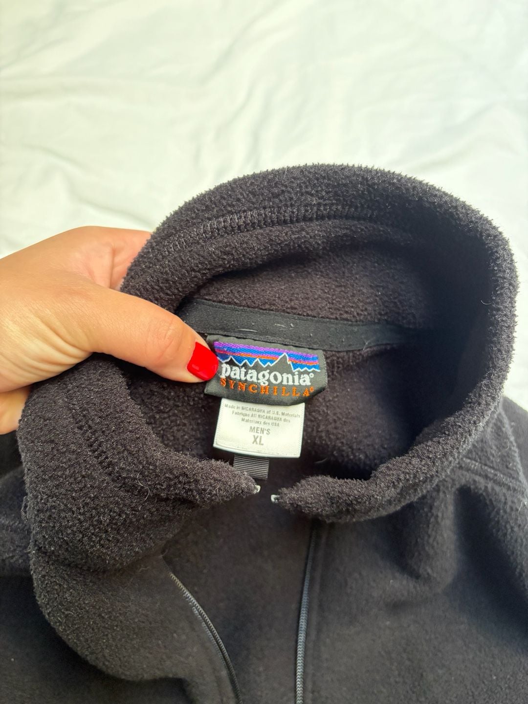 Patagonia Synchilla Vest Size XL Black Fleece Full Zip 4
