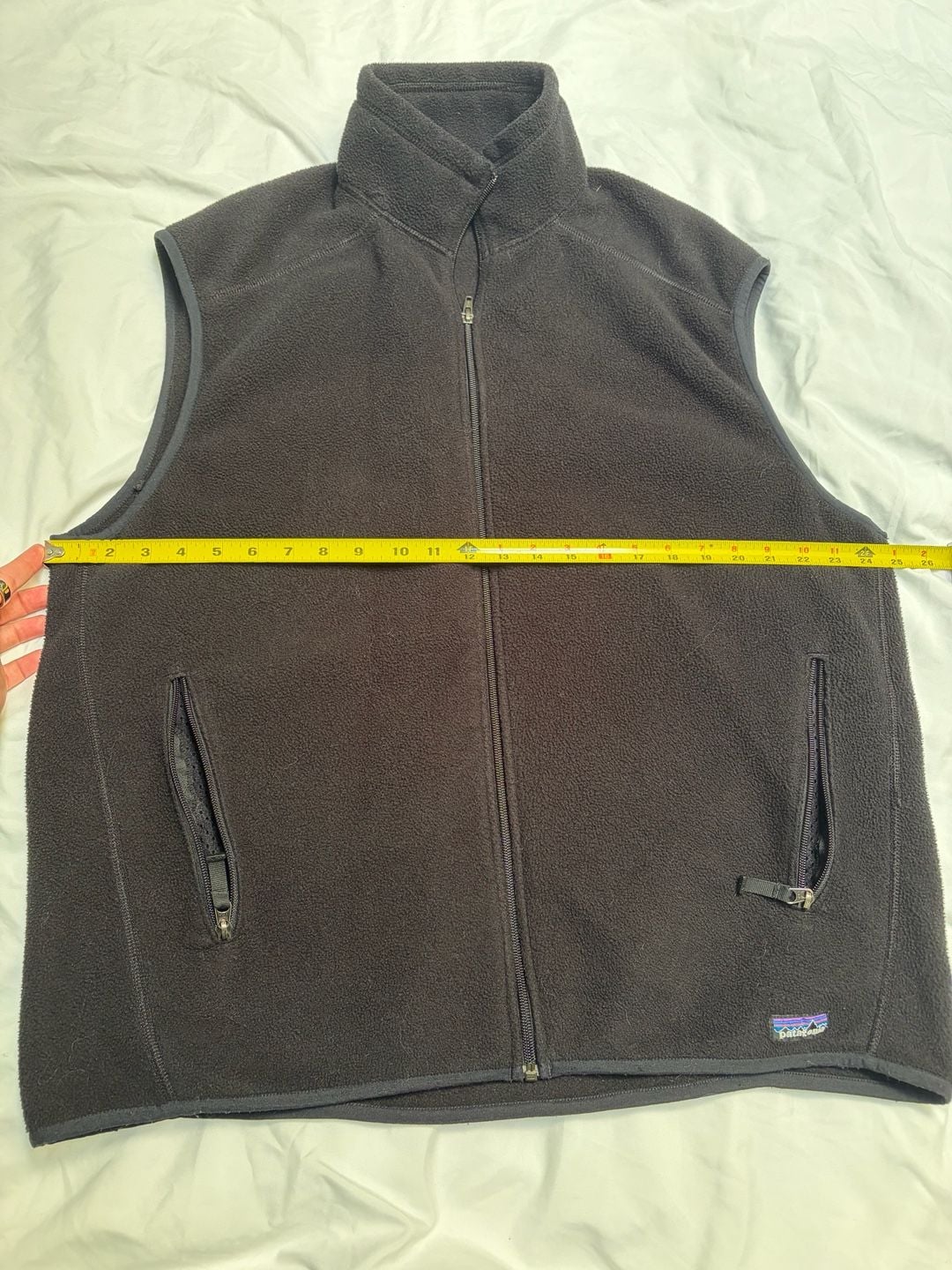 Patagonia Synchilla Vest Size XL Black Fleece Full Zip 6