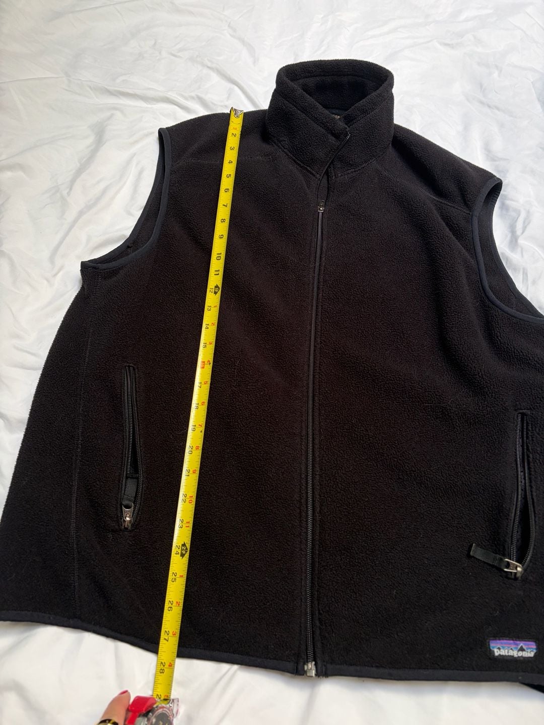 Patagonia Synchilla Vest Size XL Black Fleece Full Zip 7