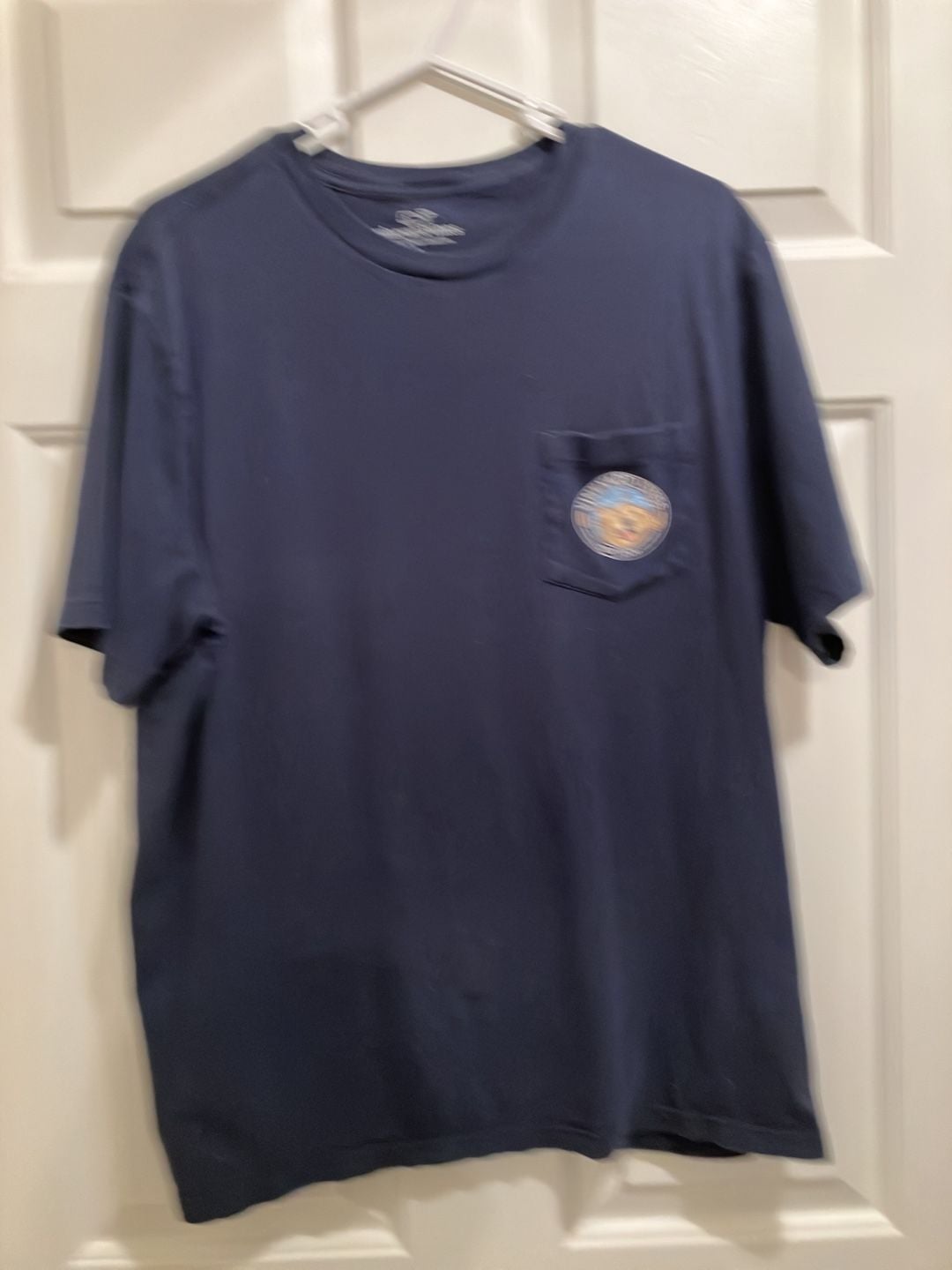 Vineyard Vines Hot Dog Graphic Pocket T-Shirt Size L Navy Blue 2