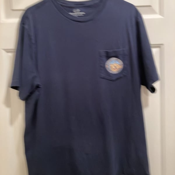 Vineyard Vines Hot Dog Graphic Pocket T-Shirt Size L Navy Blue