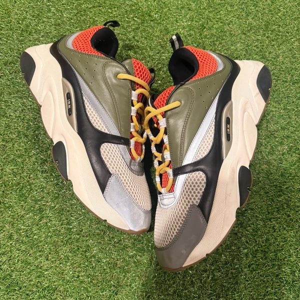 Christian Dior B22 Sneakers Khaki Orange Size 44 (11)