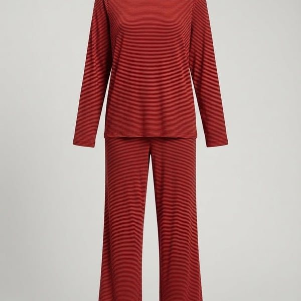 Faded Essentials Pajama Set Red Striped Lounge small
