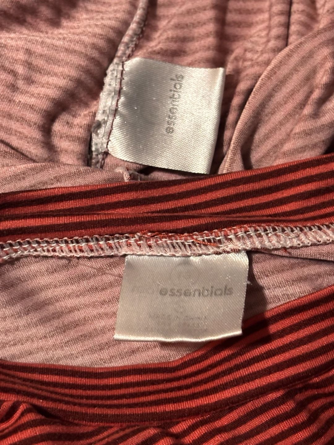 Faded Essentials Pajama Set Red Striped Lounge small 2